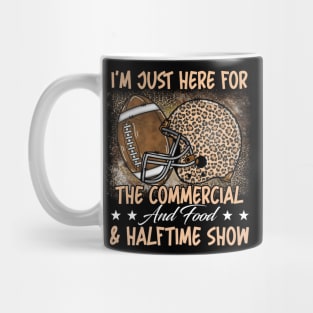 I'm Just Here For The Commercial And Food And Halftime Show Cheer For Rugby Mug